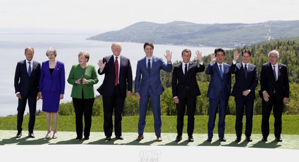 מנהיגי ה-G7 בפסגה בקנדה, צילום: רויטרס