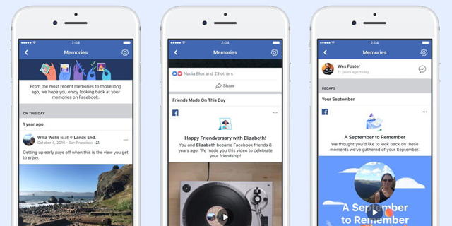 פייסבוק פורטת על מיתרי הנוסטלגיה עם Memories 