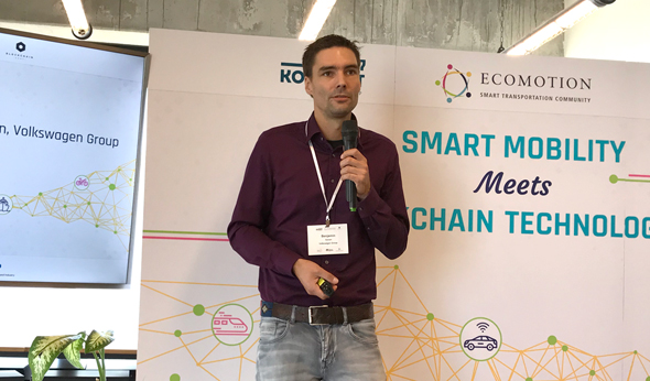 Benjamin Sinram, head of blockchain at Volkswagen. Photo: Asaf Shalev