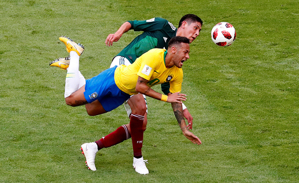 ברזיל נגד מקסיקו ניימאר מונדיאל 2018, צילום: רויטרס