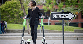 Lime e-scooters. Photo: Bloomberg