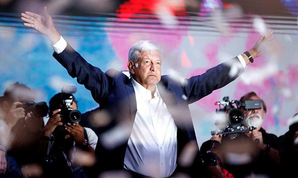 הנשיא החדש של מקסיקו אנדרס מנואל לופס אוברדור, מכונה AMLO, צילום: רויטרס