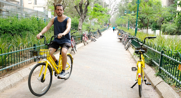 Ofo bikes in Israel. Photo: Shaul Golan