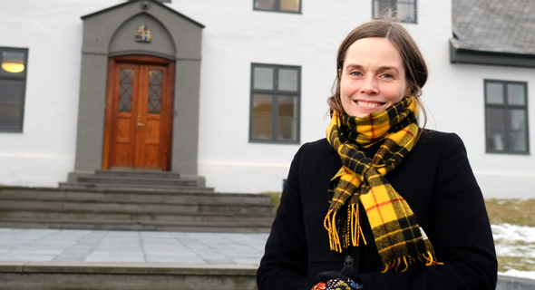ראשת הממשלה של איסלנד, קתרין יאקובסדוטיר, צילום: בלומברג