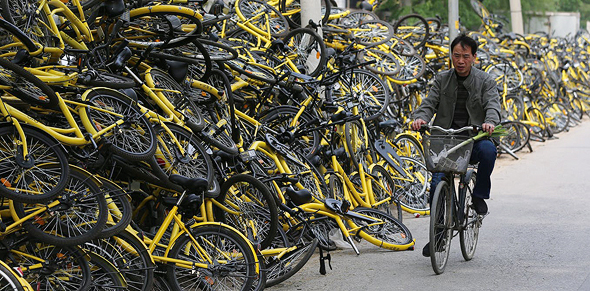 ערימות של אופני אופו בסין, צילום: theconversation