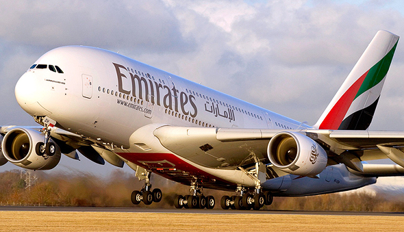 חברת תעופה אמירייטס דובאי Emirates איירבוס A380, צילום: emirates