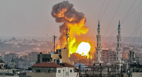 Israeli air strike on Gaza on Friday. Photo: AFP