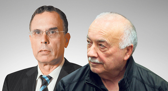 מימין: אליעזר פישמן והנאמן עו"ד בנקל. פרוטוקול הדיון וכתבי הטענות נותרו חסויים