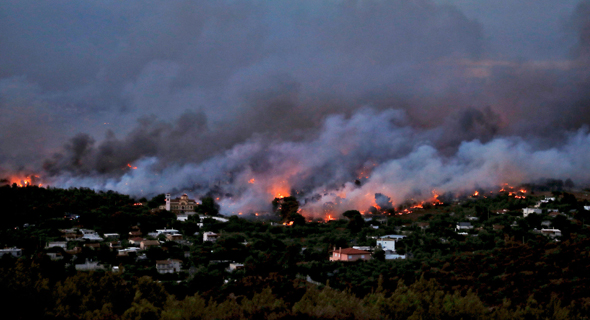 השריפות ביוון השבוע