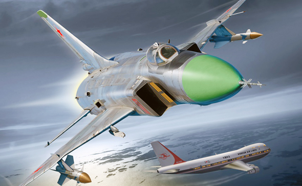 איור של יירוט טיסה 007, צילום: xmagazin