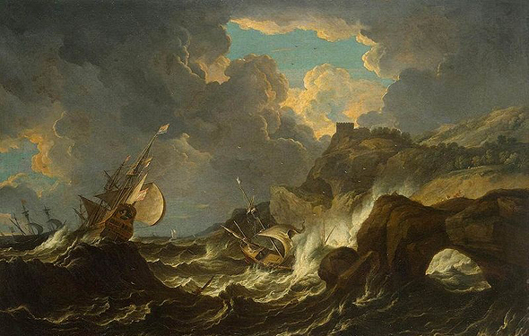 סערה בים, ציור מהמאה ה-17