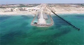 The Gaza sea barrier near Zikim. Photo: Israel's Ministry of Defense