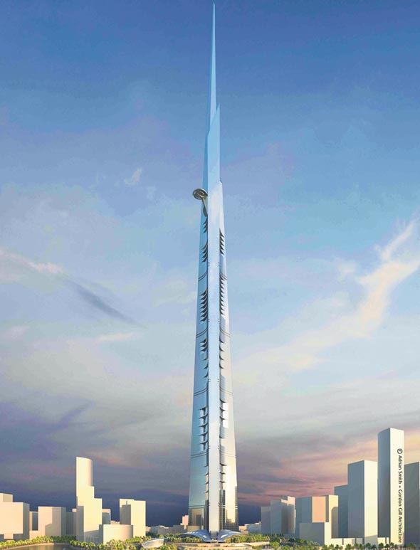 הדמיית המגדל הגדול בעולם בעיר ג'דה בסעודיה, בו החברה בונה את המעלית הגבוהה בעולם