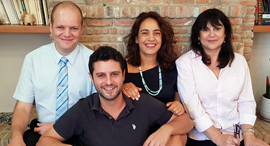 Air Doctor founders Yegor Kurbachev (left), Yam Derfler, Efrat Sagi-Ofir and Jenny Cohen Derfler. Ph
