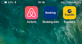 אפליקציות תיירות - booking, expedia, Airbnb 