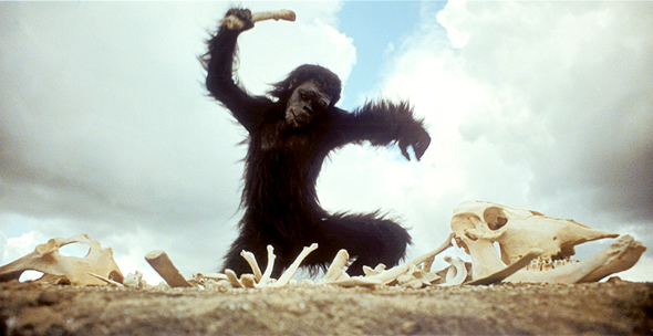 קוף־אדם ב”2001: אודיסיאה בחלל”. לצופים דרושה סבלנות וסקרנות