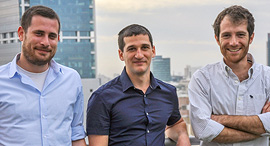 Indegy co-founders Barak Perelman (left), Ido Trivizki and Mille Gandelsman. Photo: Arthur Landa 