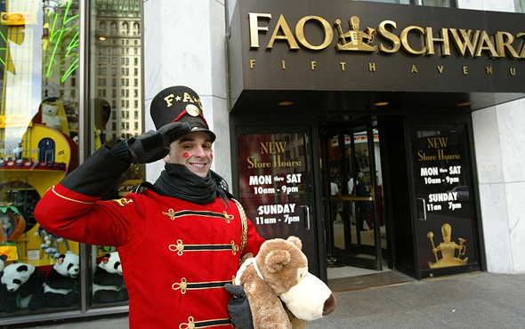 חנות הצעצועים F.A.O Schwartz. תעסיק שחקנים ורקדנים, צילום: גטי אימג