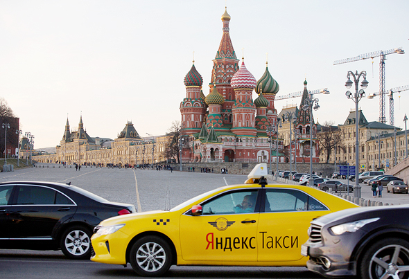 a Yandex taxi in Russia. Photo: Bloomberg