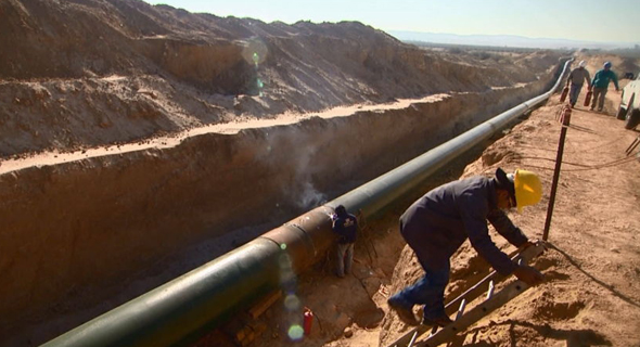 Work on the pipe. Photo: EAPC