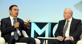 Carlos Ghosn (left) and Robert Dudley. Photo: Orel Cohen
