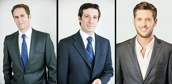 Sweetwood Capital General Partners Amir Kurz (from right), Samuel Cohen Solal and Manuel Sussholz. Photo: Jonathan Blum