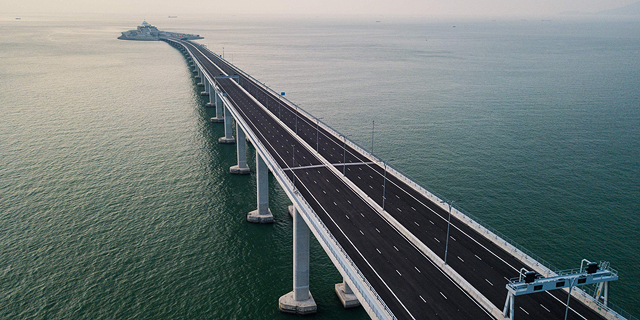 סין: הגשר הימי הארוך בעולם נפתח היום