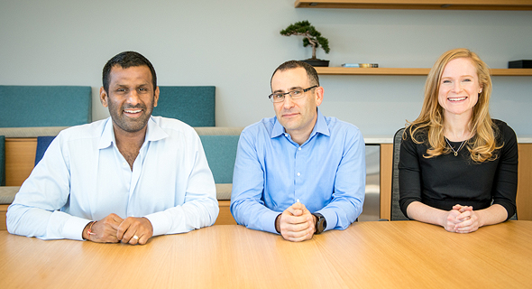 Gainsight CEO Nick Mehta (left), Aptrinsic CEO Mickey Alon (middle), Gainsight COO Allison Pickens (right). Photo: Gainsight