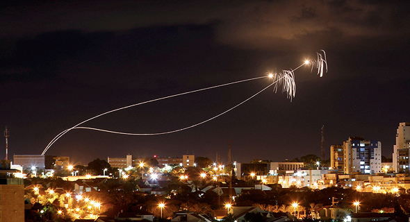 An Iron Dome system in action in southern Israel. Photo: Reuters