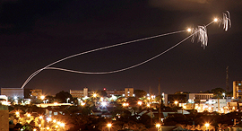 An Iron Dome system in action in southern Israel. Photo: Reuters