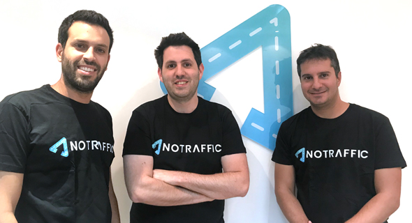 NoTraffic co-founders Or Sela (left), Uriel Katz, and Tal Kreisler. Photo: PR and 