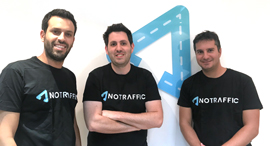 NoTraffic co-founders Or Sela (left), Uriel Katz, and Tal Kreisler. Photo: PR and 
