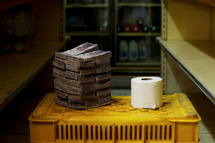 נייר טואלט בוונצואלה - 2.6 מיליון בוליבר (40 סנט)