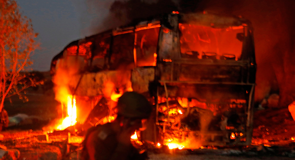 ירי רקטות עזה חמאס אטובוס, צילום: איי אף פי