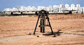 Civdrone's stake driving drone. Photo: Civdrone