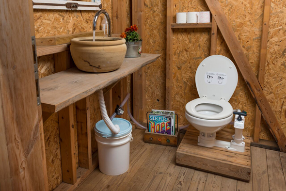 HomeBiogas off – grid Bio-Toilet set up . Photo: PR