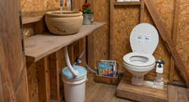HomeBiogas off – grid  Bio-Toilet set up . Photo: PR