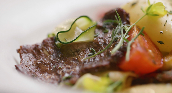 Aleph Farm's lab-grown steak. Photo: Aleph Farms