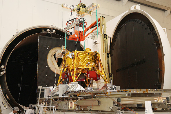 The Beresheet spacecraft. Photo: IAI The Beresheet spacecraft. Photo: IAI