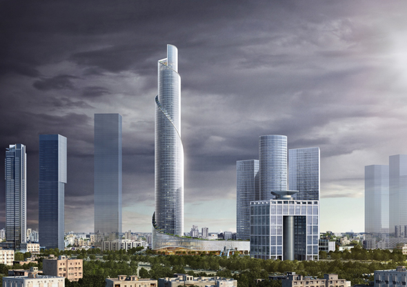 ה מגדל הרביעי של מרכז עזריאלי ב תל אביב מגדל הספירלה, הדמיה: KPF