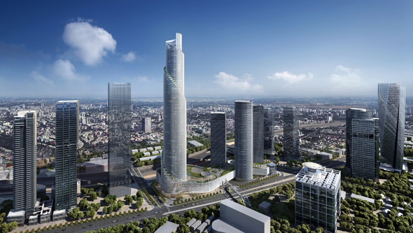 Simulation of the fourth Azrieli tower. Photo: KPF