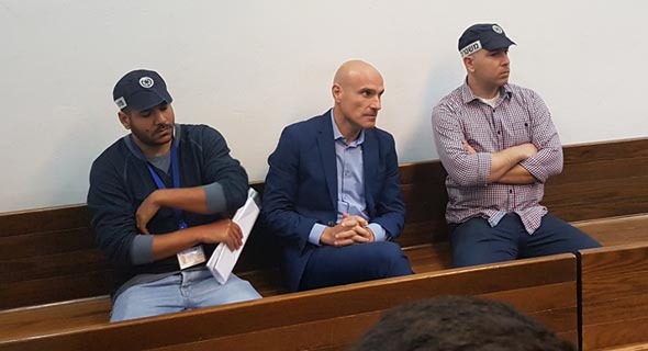 אפי נוה אתמול בביהמ"ש בעת הדיון בהארכת מעצר, צילום: תומר גנון