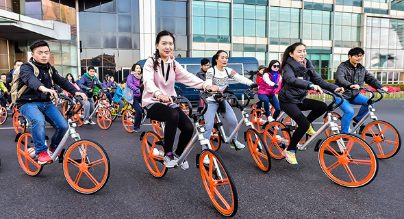 סיפור הצלחה.  אופני מובייק מדרום סין , צילום: Mobike