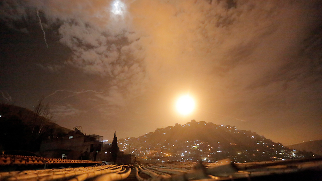 התקיפה בסוריה, הלילה, צילום: EPA