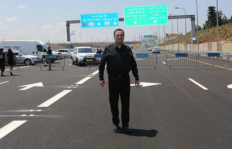 שר התחבורה ישראל כץ בפתיחת כביש 531