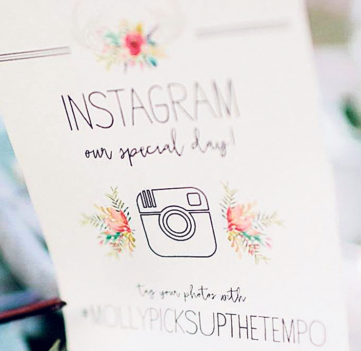 הוראות תיוג לאורחי חתונה מטעם Happily Ever #Hashtagged, צילום: Instagram(happilyeverhashtagged)