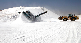 ICL tractor plows potash. Photo: Bloomberg