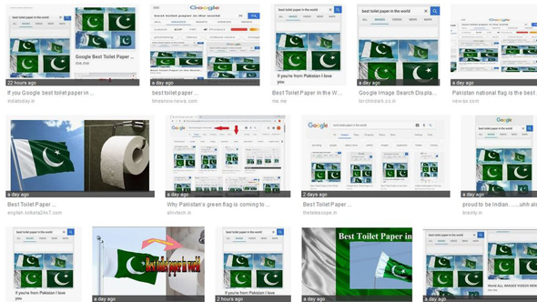 נייר טואלט הטוב בעולם דגל פקיסטן חיפוש גוגל, צילום מסך גוגל