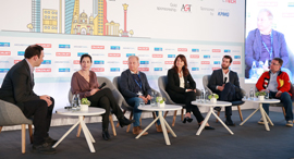 Ben Kaminski (left), Sigalit Klimovsky, Thilo Koslowski, and Alexander Satanowsky. Photo: Orel Cohen