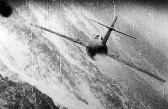 מיג 15 במצלמת תותח של מטוס סייבר